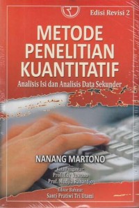 Metode Penelitian Kuantitatif: Analisis Isi dan Analisis Data Sekunder Edisi Revisi