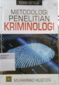 Metodologi Penelitian Kriminologi Ed 3