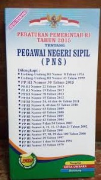 Peraturan Pemerintah RI Tahun 2015 Pegawai Negri Sipil