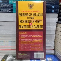 Undang-Undang  Pertimbangan Keuangan Antara Pemrintah Pusat & Pemrintah Daerah